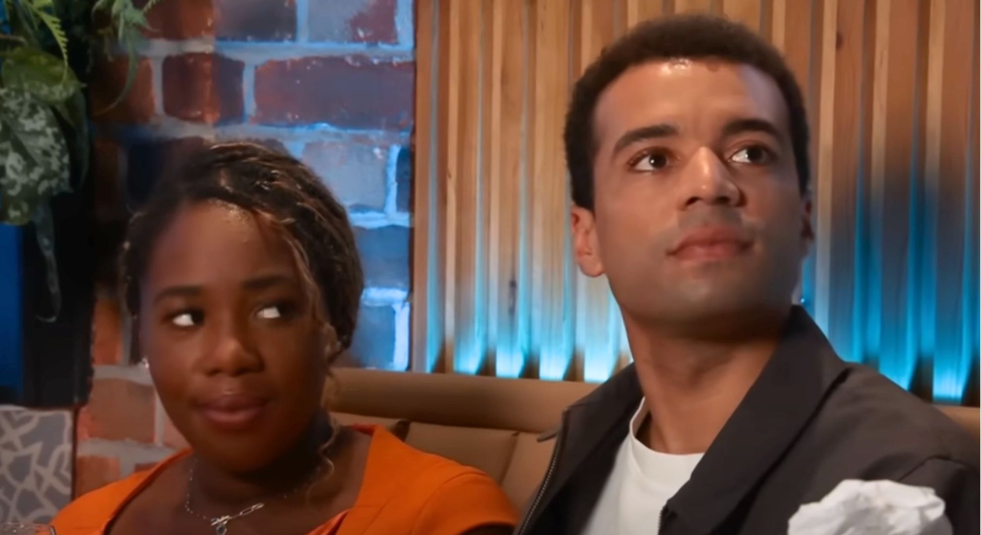 Dee-Dee and Ollie at the Bistro in Coronation Street