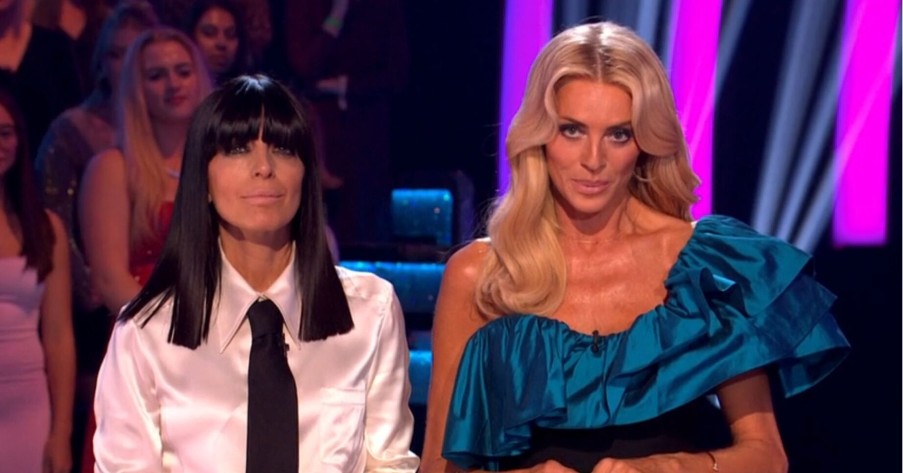 Claudia Winkleman and Tess Daly on Strictly Come Dancing