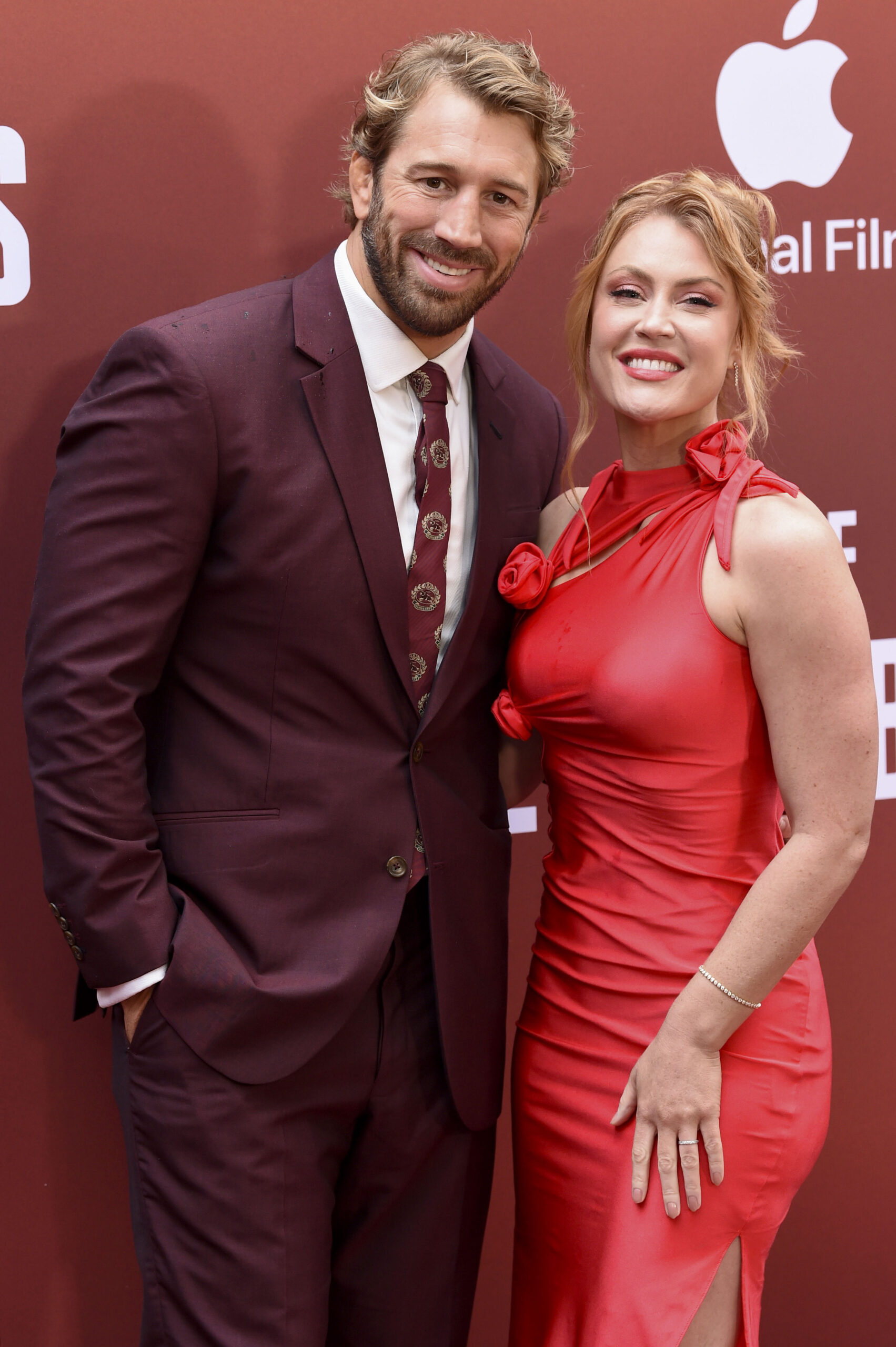 Chris Robshaw and Camilla Kerslake smiling