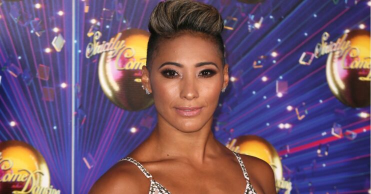 Karen Hauer on the red carpet