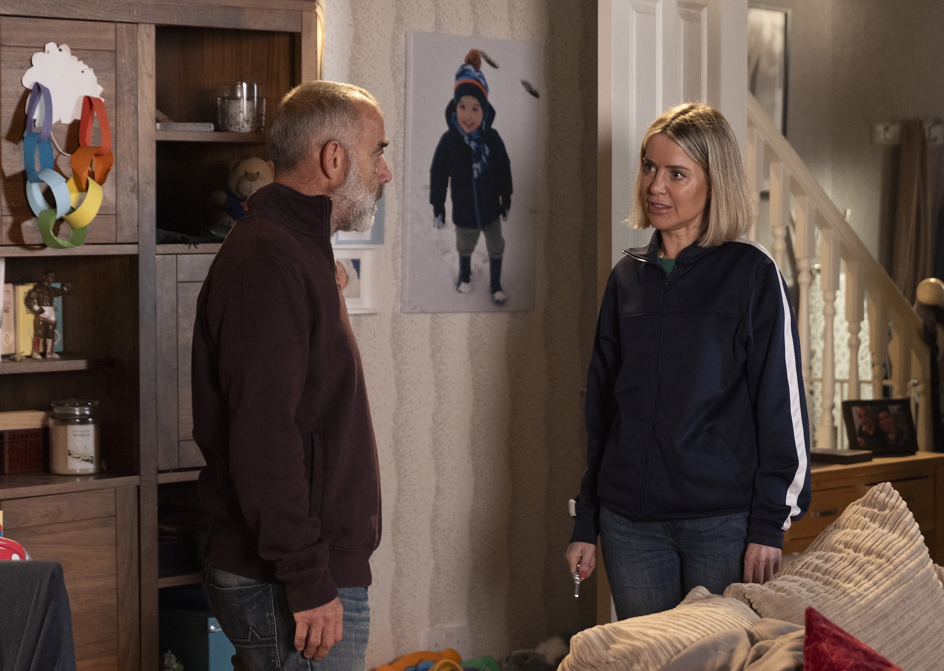 Kevin and Abi talking