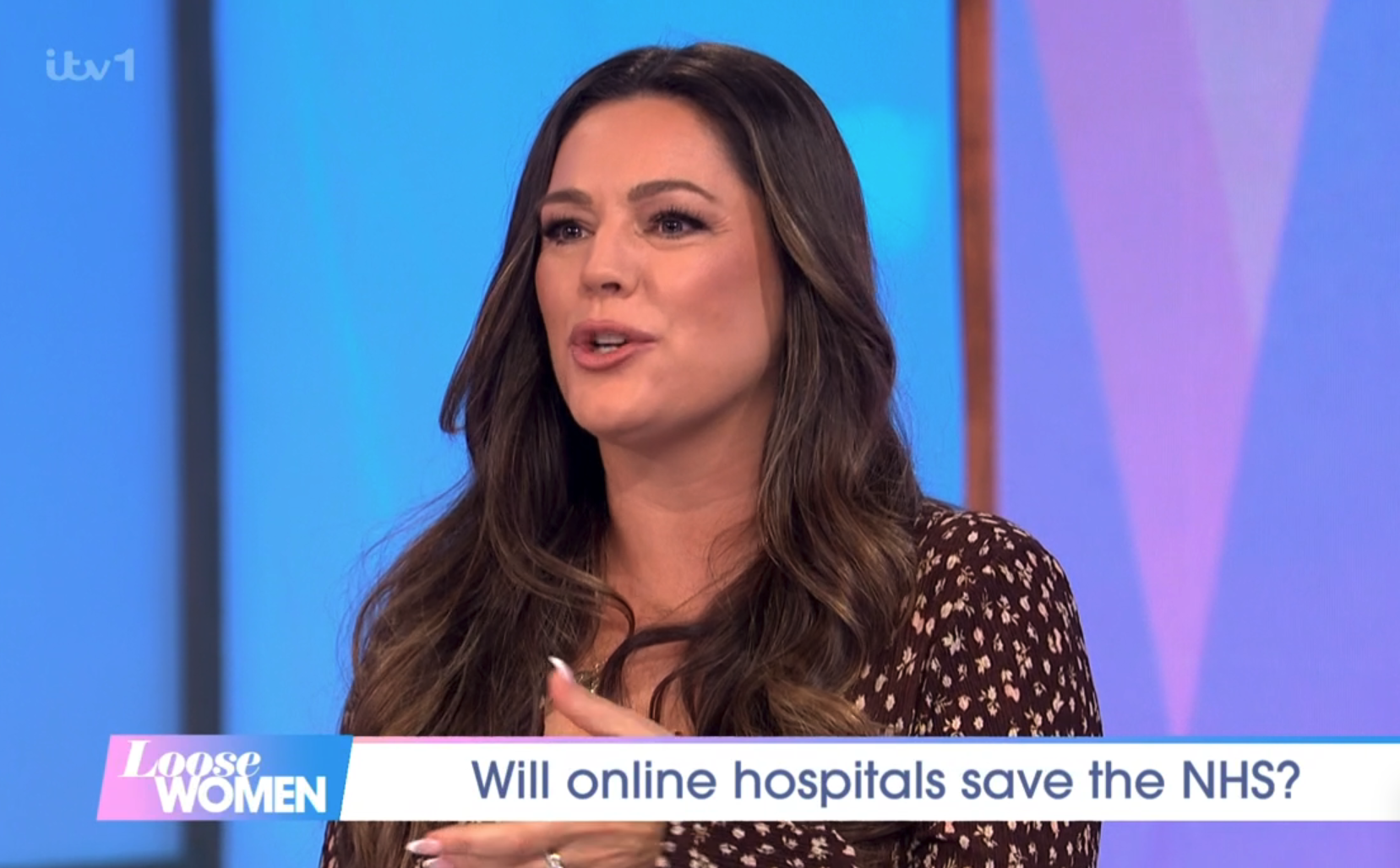 Kelly Brook speaking on Loose Women