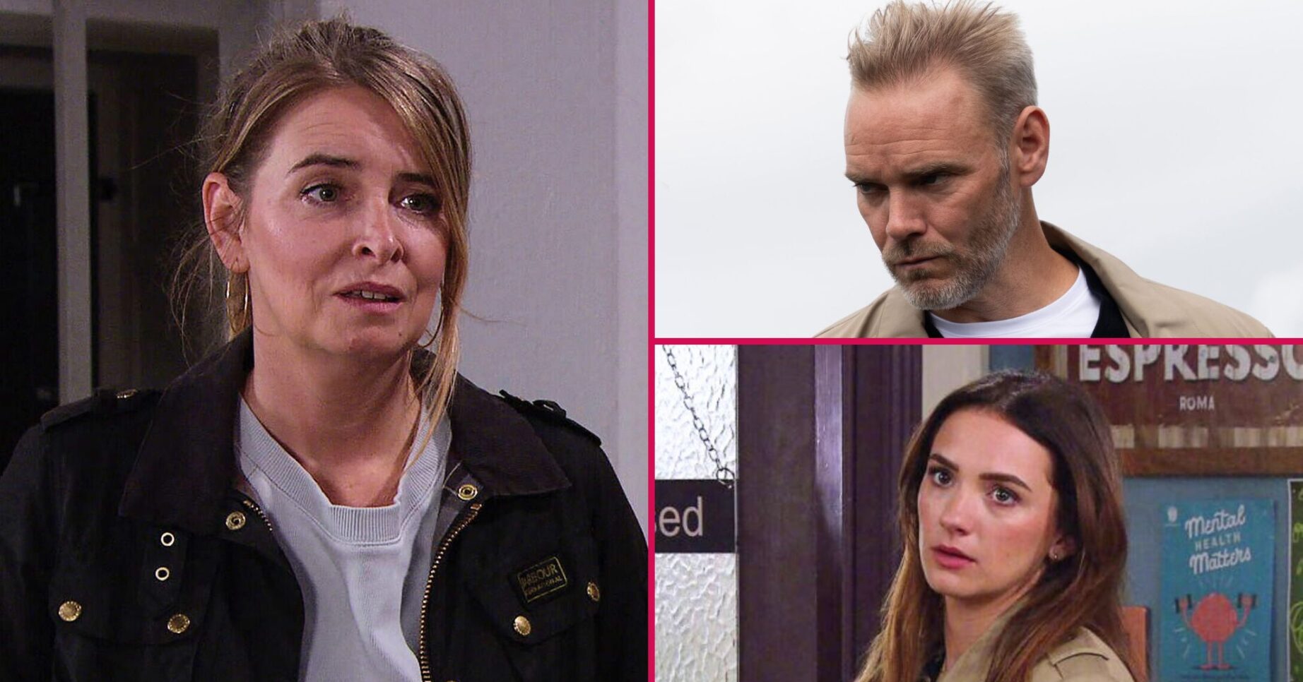 Charity, Ray and Gabby in Emmerdale split pic (Credit: ITV/Comp ED!)