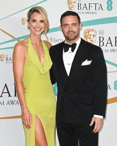 Vogue Williams and Spencer posing