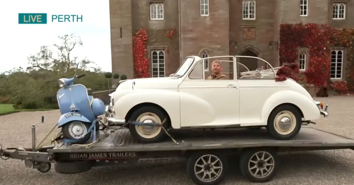 Jeff Brazier in a car on This Morning 