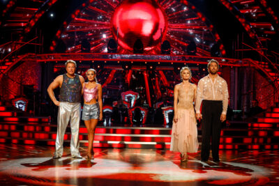 Chris Robshaw and Nadiya in the Strictly bottom two alongside Thomas Skinner and Amy