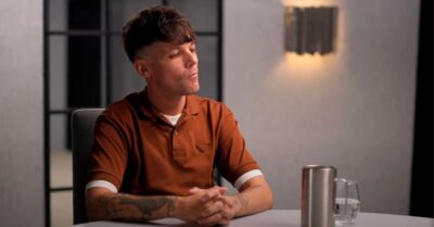 Louis Tomlinson on a podcast