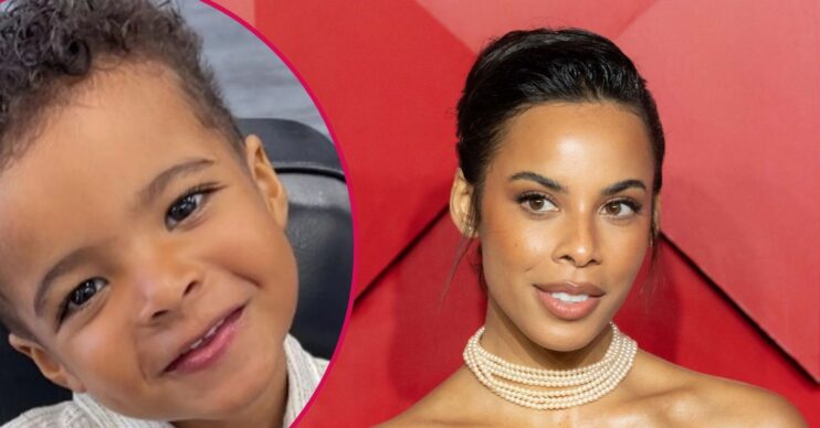 Blake smiling / Rochelle Humes on the red carpet
