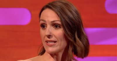 Suranne Jones looking serious