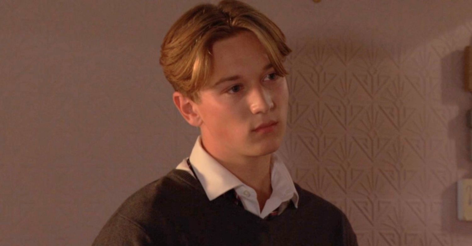 Joel looks menacing on EastEnders (Credit: BBC/Composite: ED!)