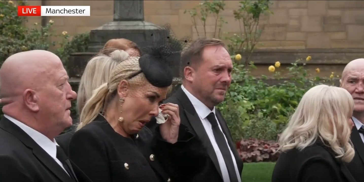 Claire Sweeney crying at Ricky Hatton funeral