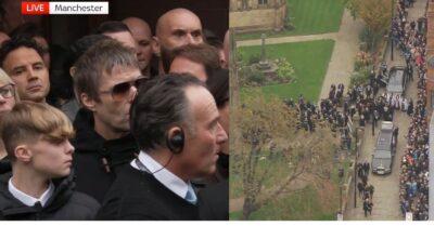 Liam Gallagher at Ricky Hatton's funeral