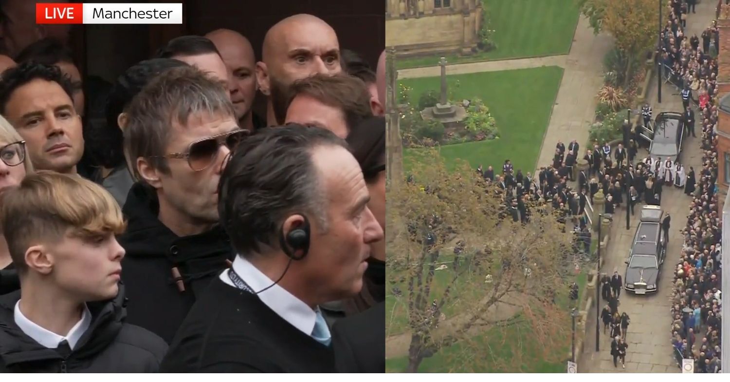 Liam Gallagher at Ricky Hatton's funeral