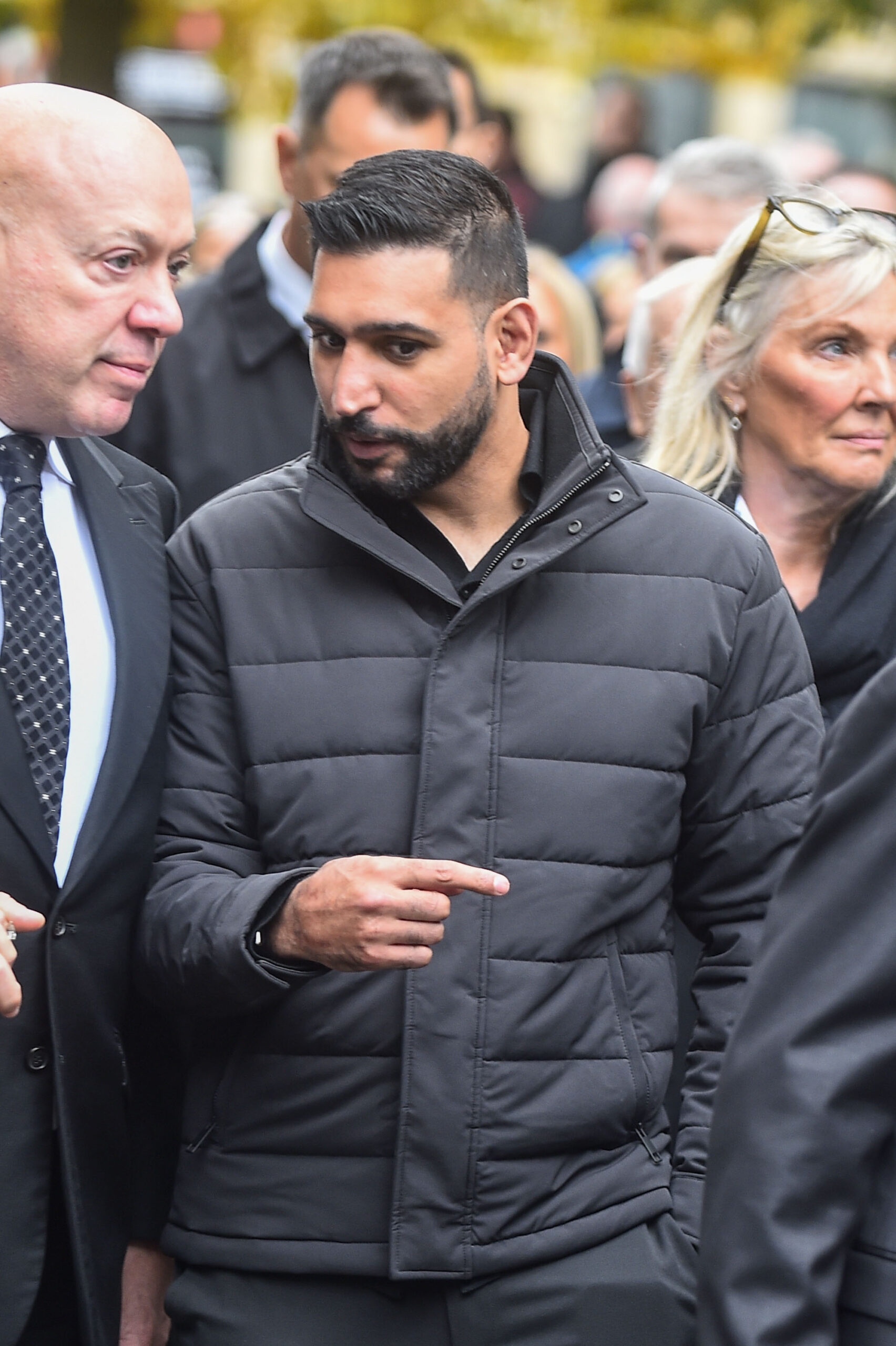Amir Khan at Ricky Hatton's funeral