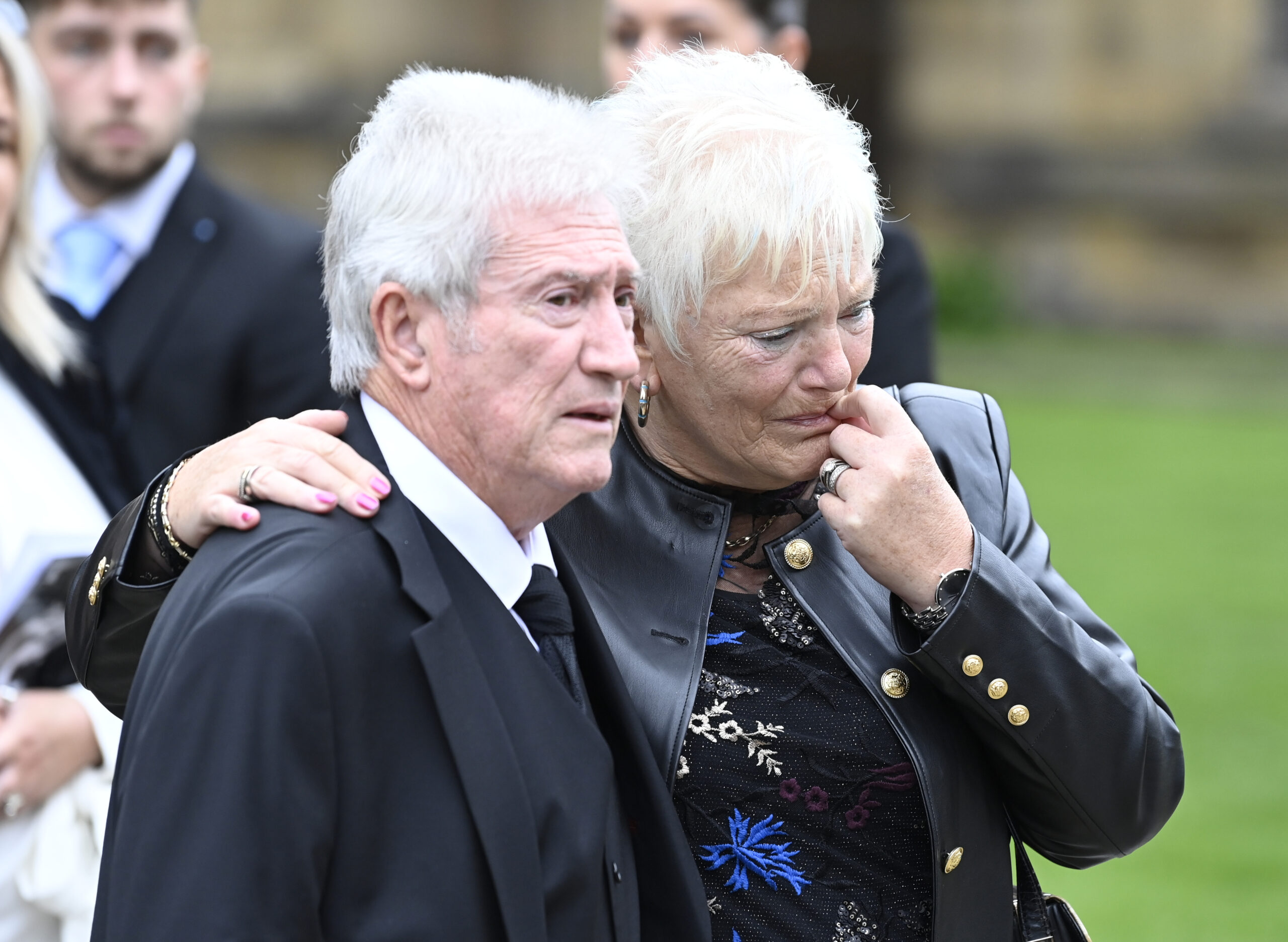 Ricky Hatton's parents at his funeral