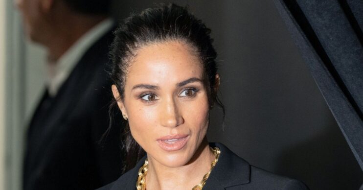 Meghan Markle with her hair up at New York event