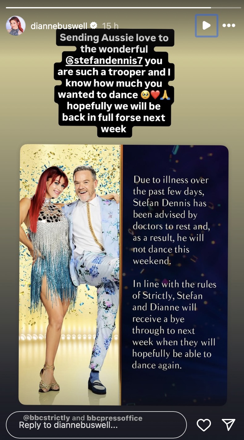 Dianne Buswell Instagram Story