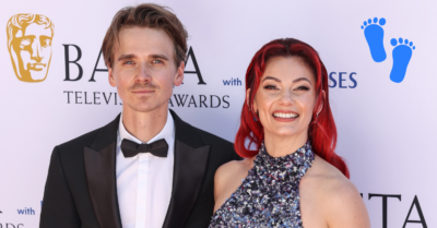 Joe Sugg and Dianne Buswell smiling