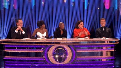 The Strictly Come Dancing judges with Cynthia Erivo