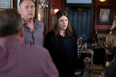 Zoe mid-argument in The Vic on EastEnders