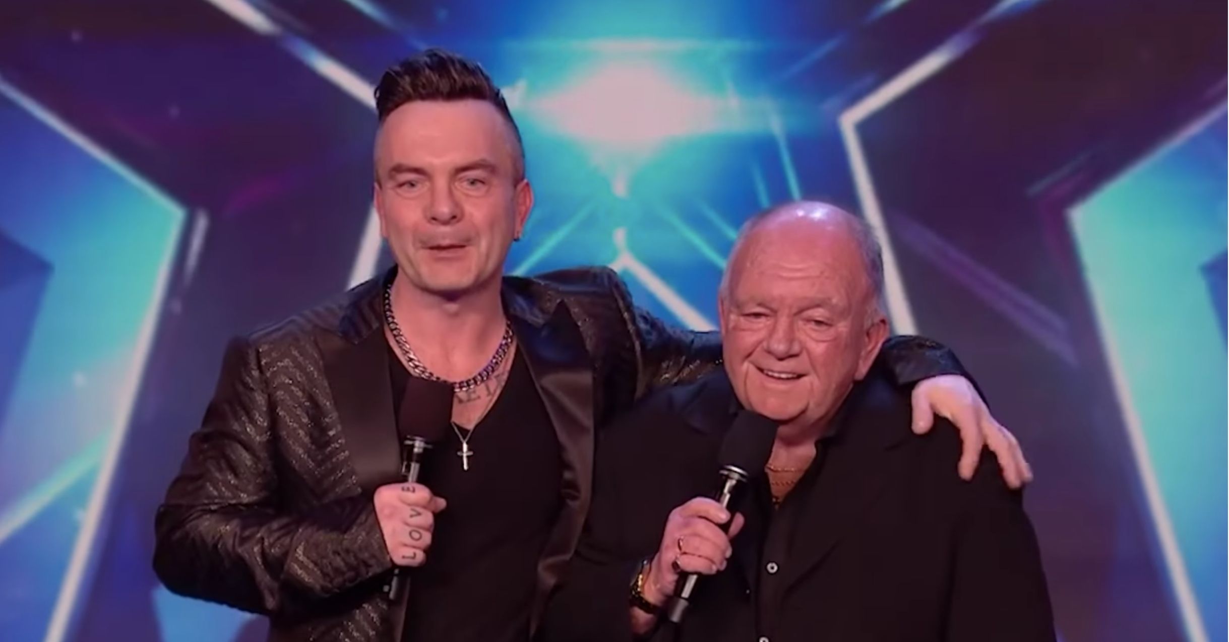 Dave and his son Britain's Got Talent