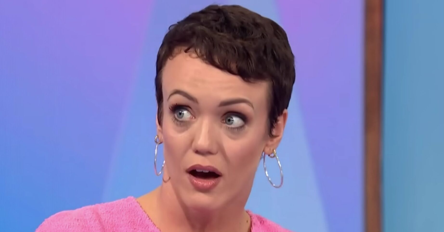 Lauren looking serious