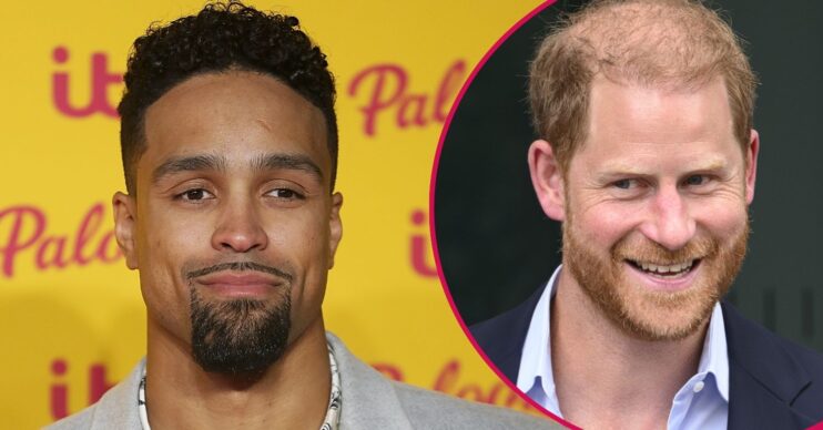 ED composite of Prince Harry and Ashley Banjo smiling