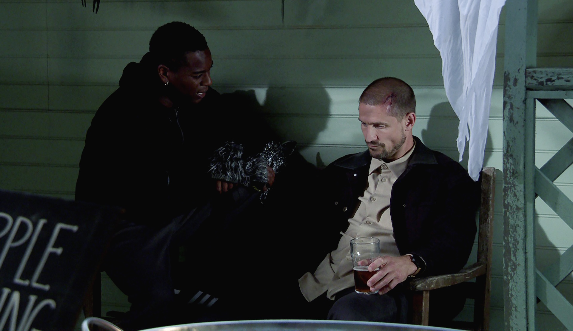 James consoling drunk Carl