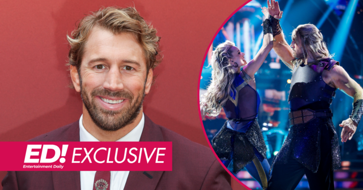 Chris Robshaw smiling and dancing on Strictly Come Dancing