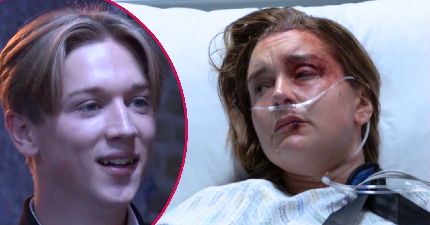 Vicki looks upset in hospital on EastEnders (Credit: BBC/Composite: ED!)