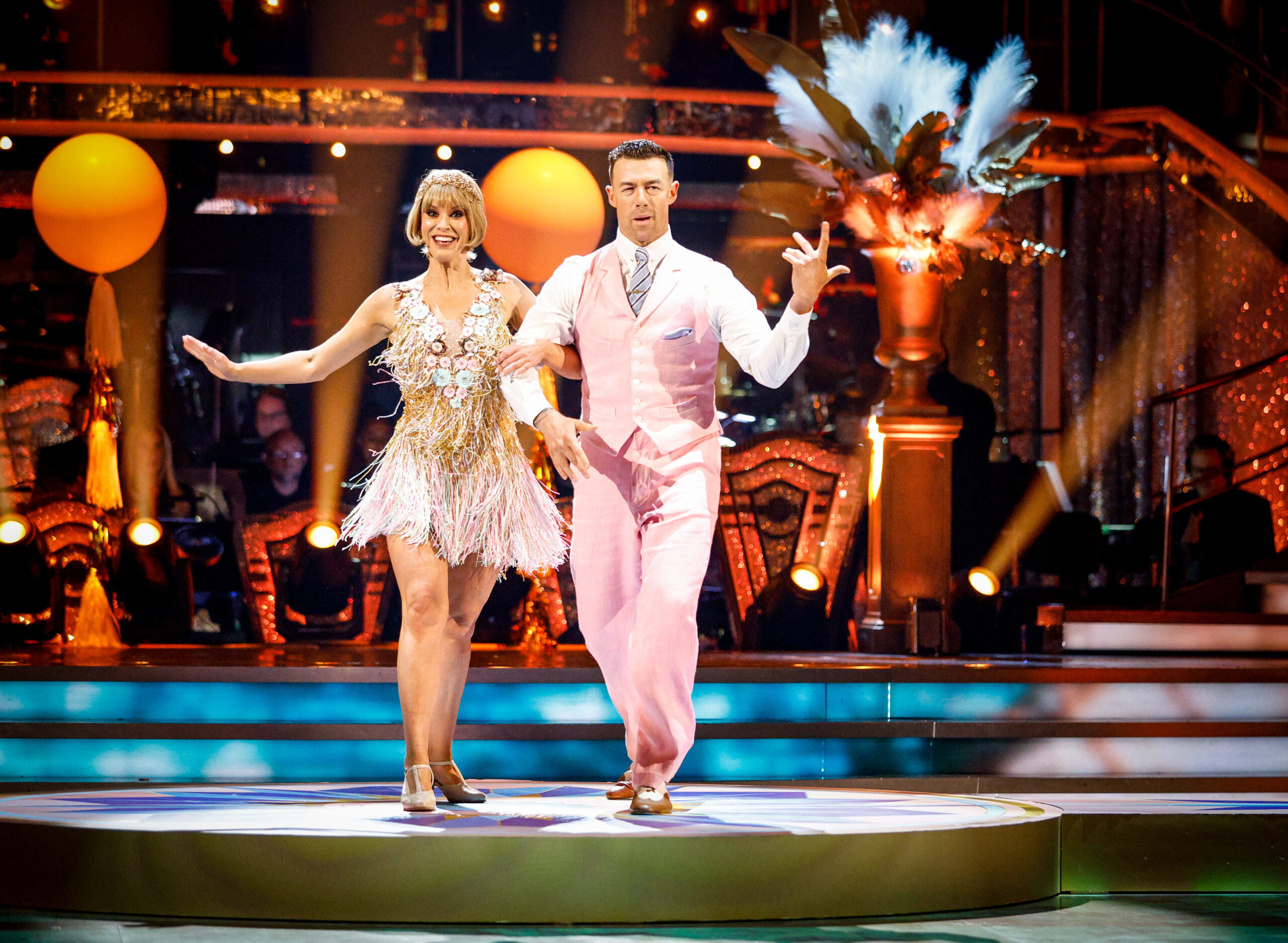 Vicky Pattison dancing with Kai Widdrington on Strictly