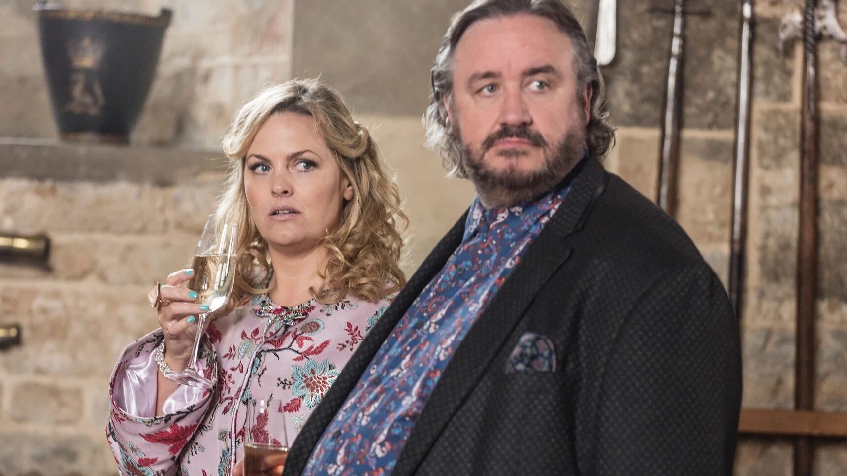 Jo Joyner and Mark Benton in Shakespeare & Hathaway
