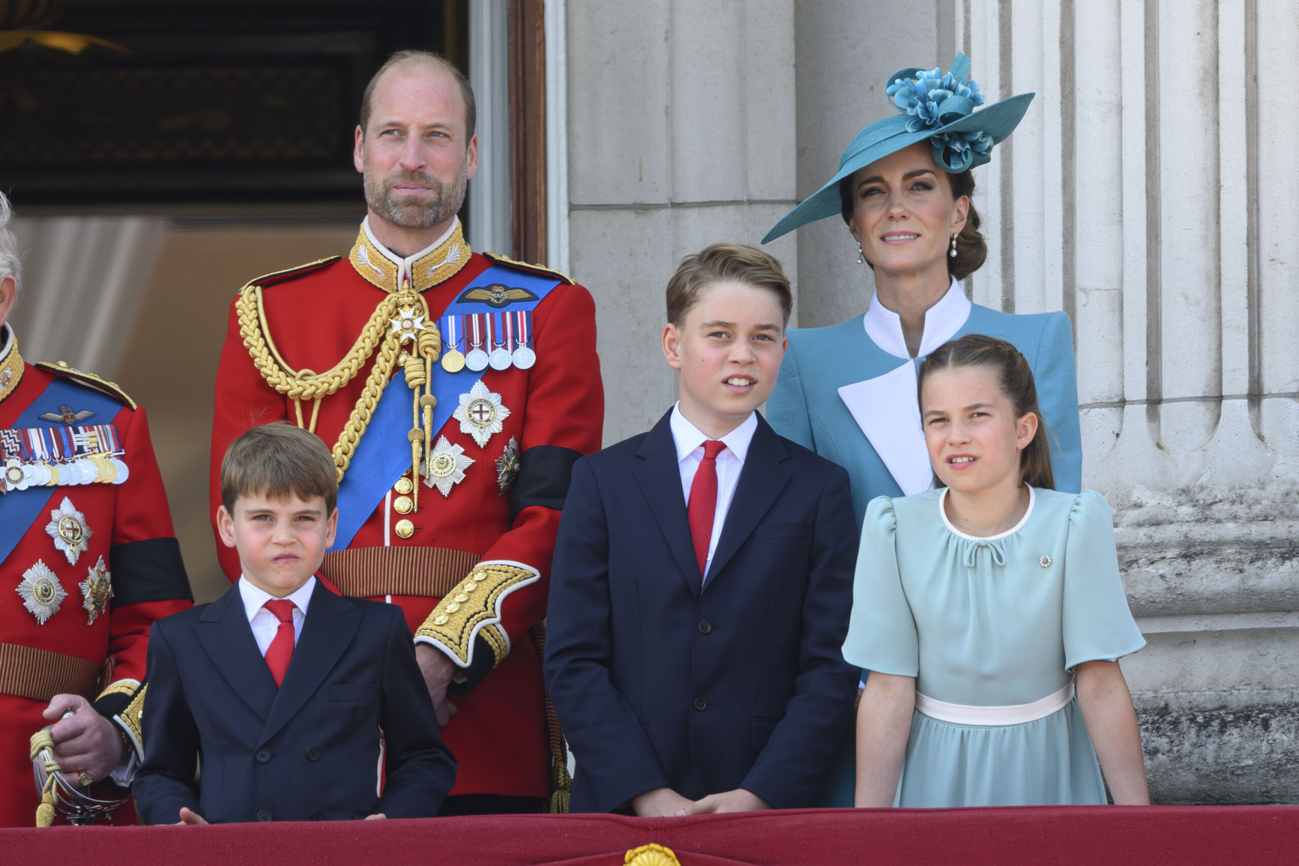 Prince William, Princess Kate, Prince Louis, Prince George and Princess Charlotte at Trooping the Colour