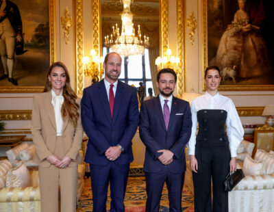 Kate Middleton, Prince William and the Crown Prince of Jordan together