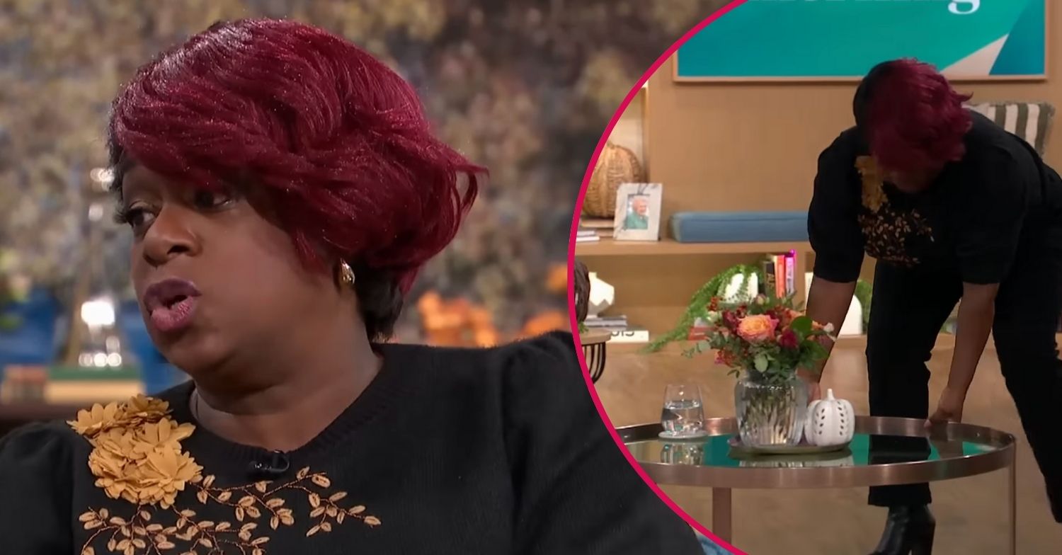 Tameka Empson on This Morning / Tameka pulling a table off set on This Morning