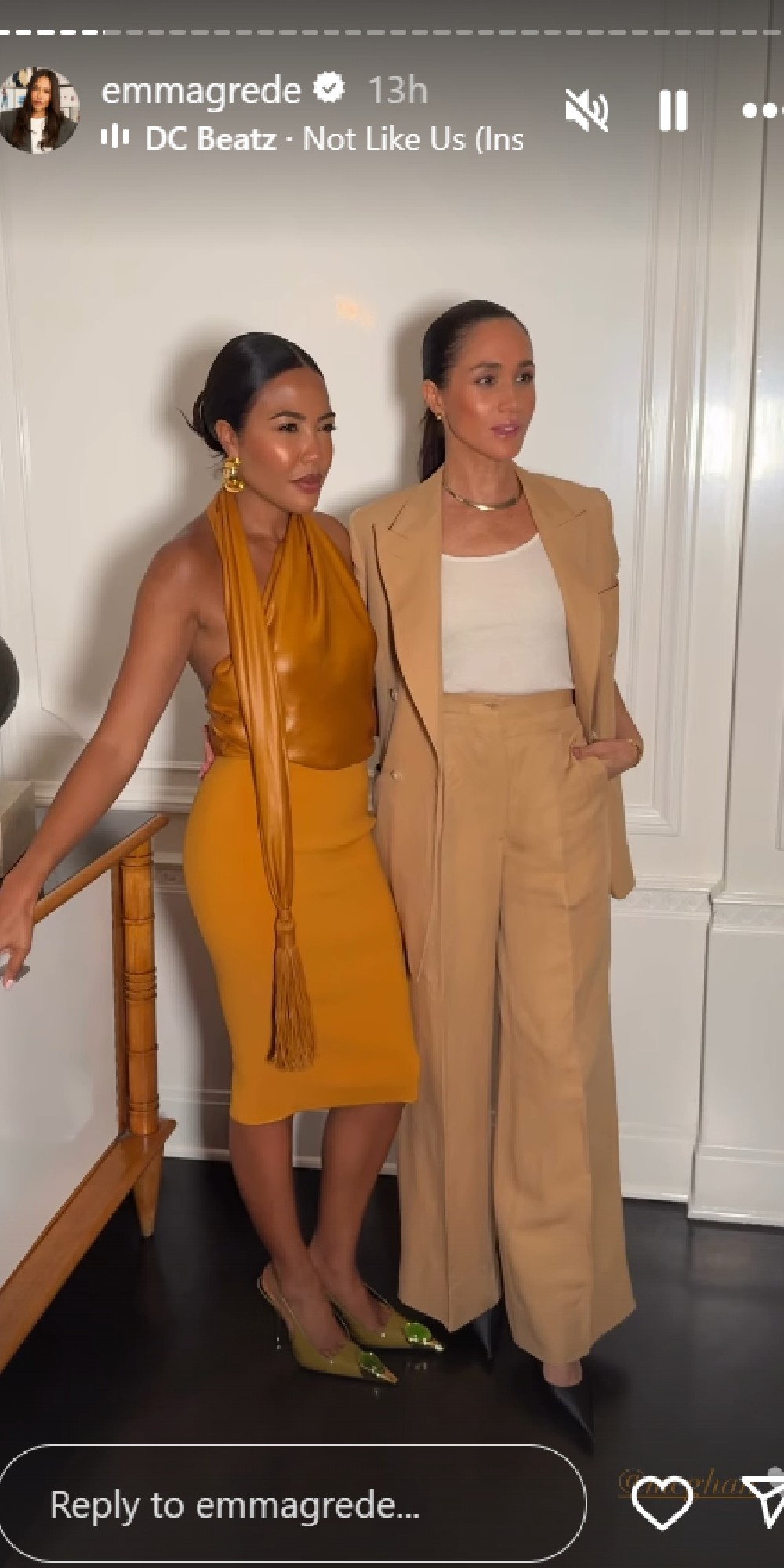 Meghan Markle with Emma Grede at dinner party in Los Angeles