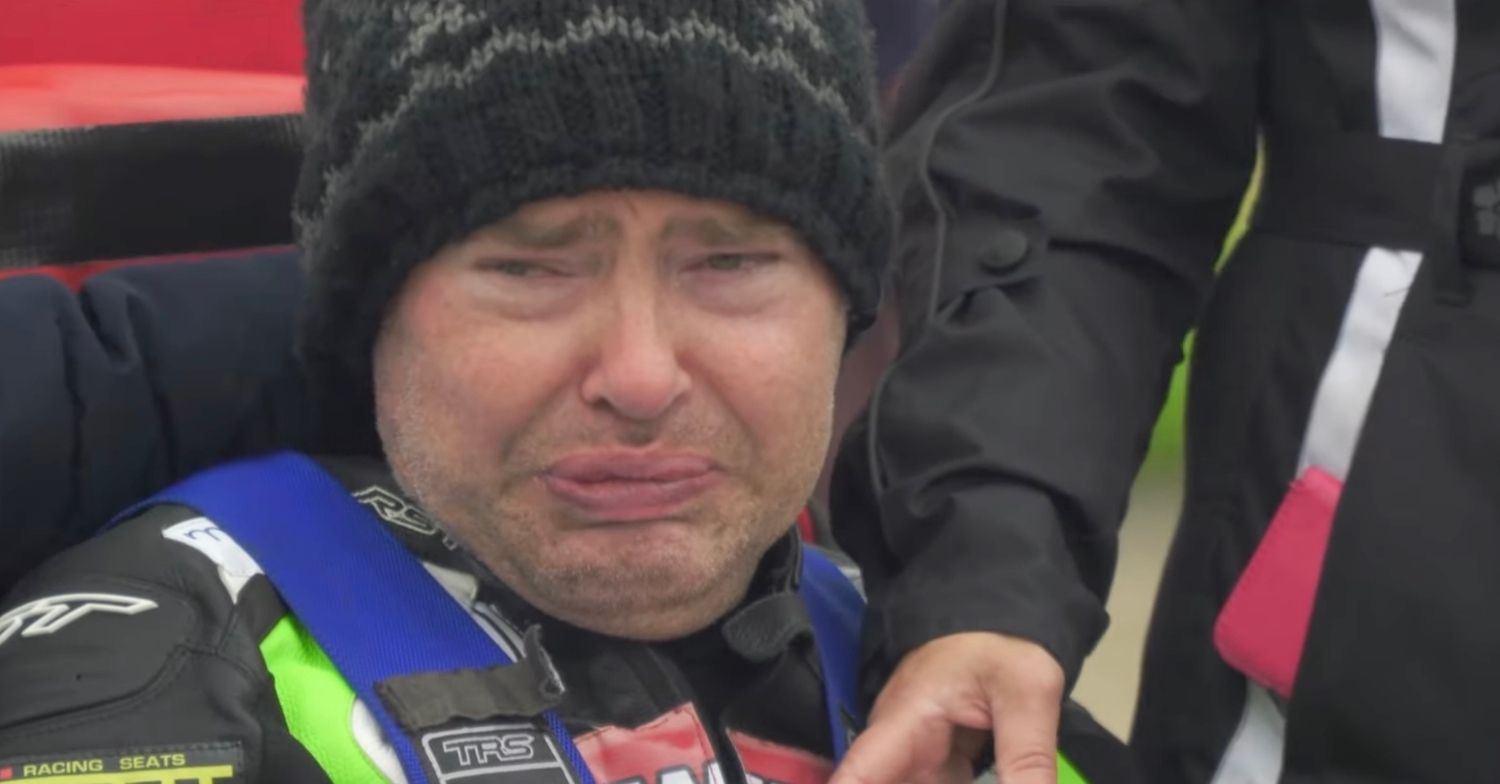 Jason Liversidge crying