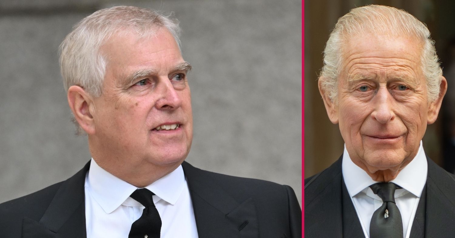 ED composite of King Charles and Prince Andrew at Duchess of Kent's funeral