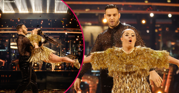 Ellie Goldstein and Vito Coppola dancing on Strictly