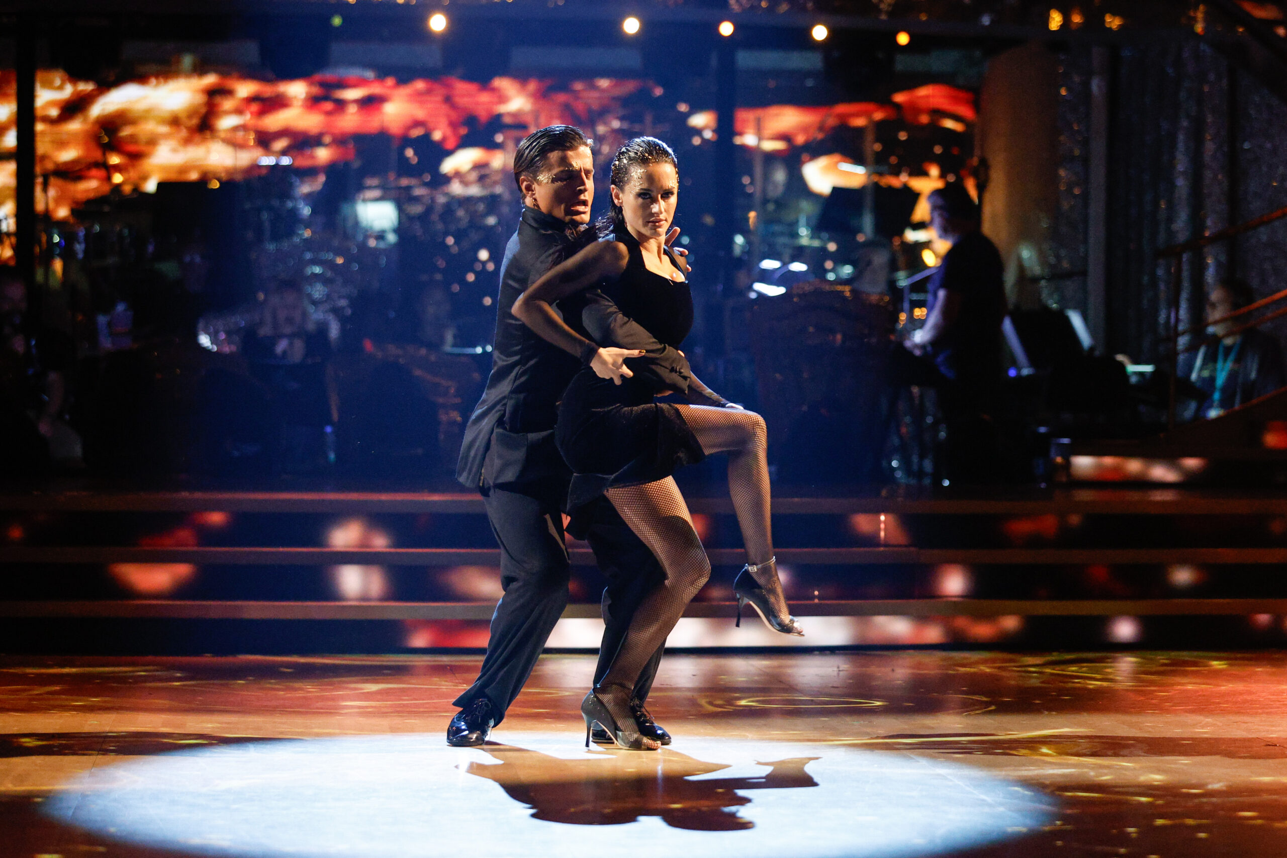 Nikita Kuzmin and Amber Davies dancing their Argentine Tango