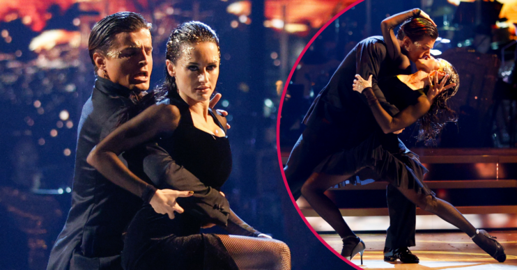 Nikita Kuzmin and Amber Davies dancing their Argentine Tango
