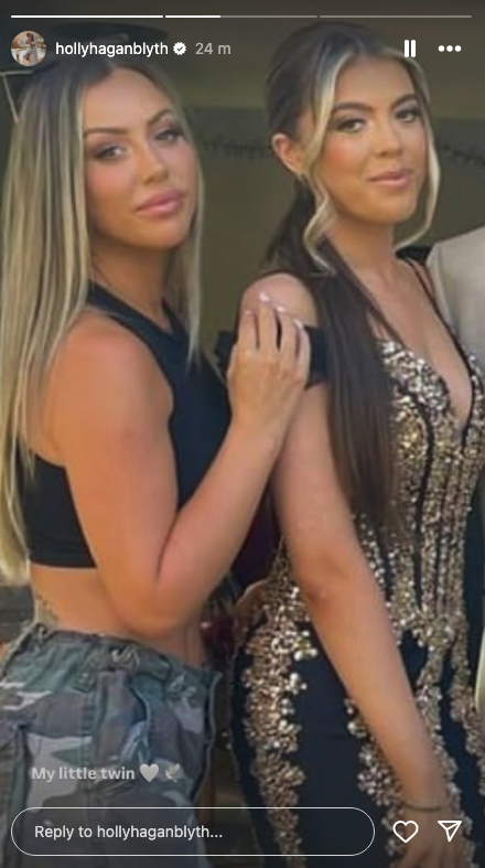 Holly Hagan with her sister Darci