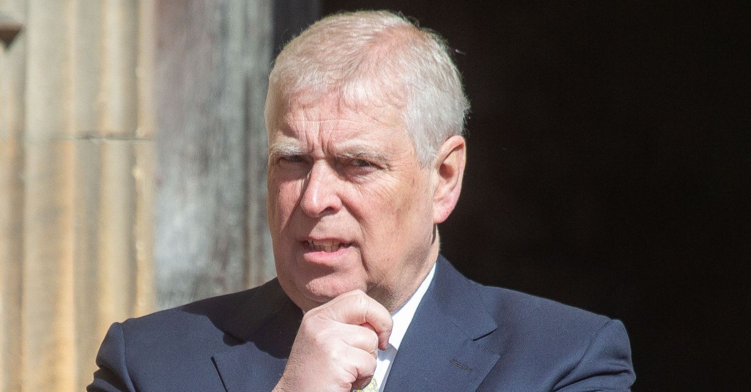 Prince Andrew with his hand on his chin during royal Easter service