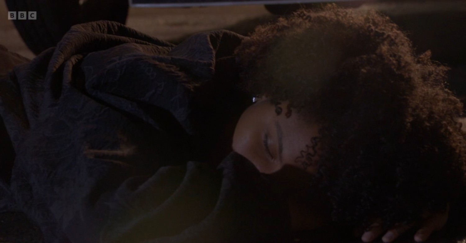 Nigel unconscious on EastEnders