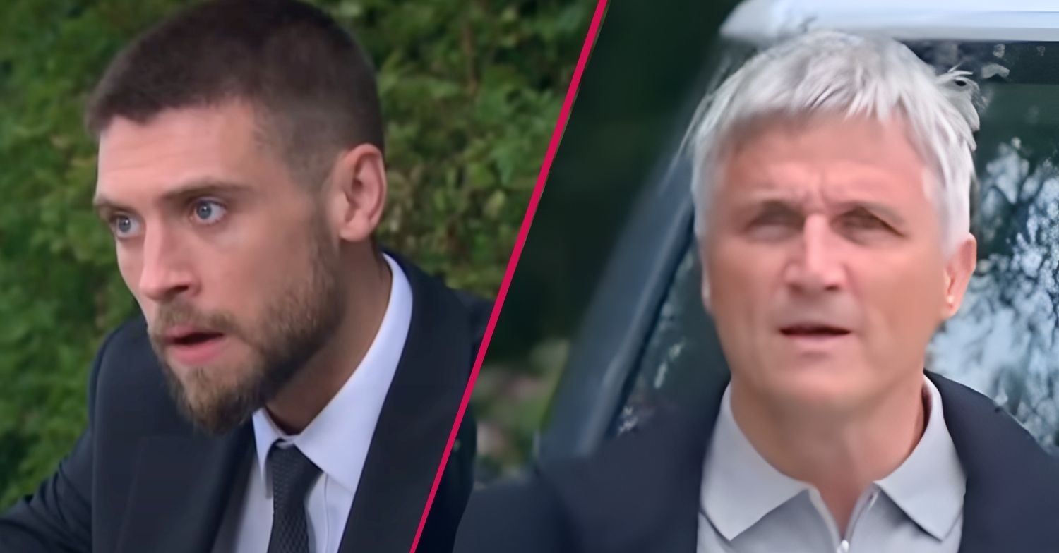 Joe and Caleb split shot in Emmerdale (Credit: ITV/Comp ED!)