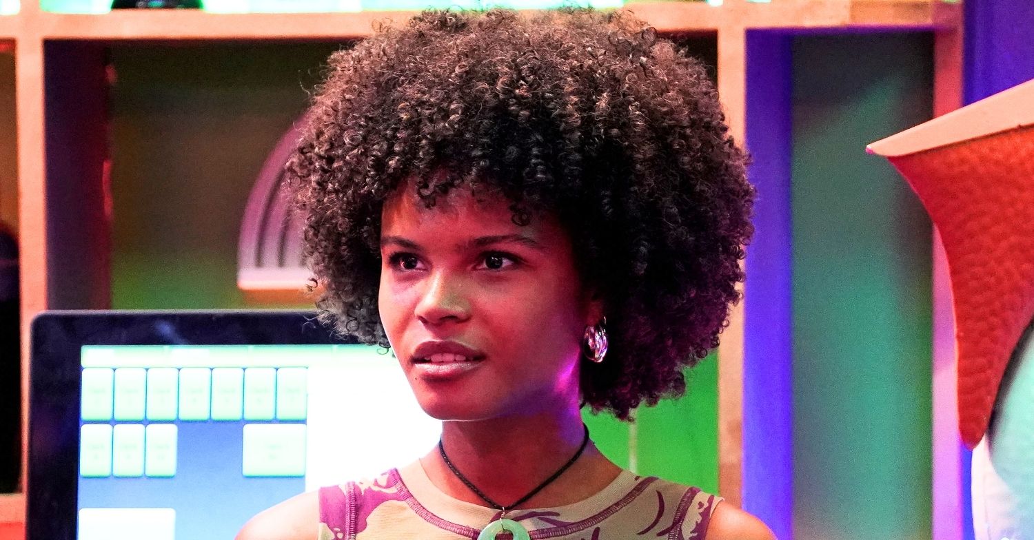 Jasmine behind the bar at the Albert in EastEnders (Credit: BBC/Composite: ED!)