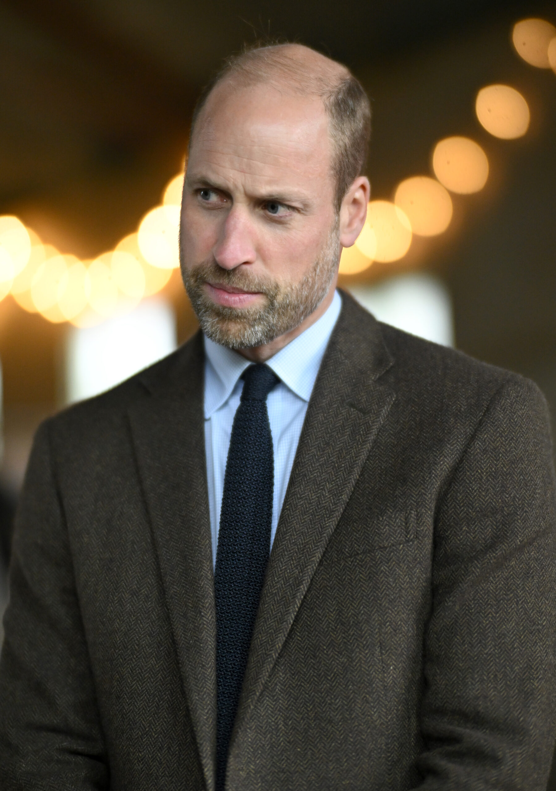 Prince William looks serious