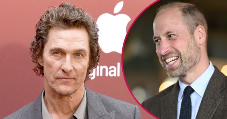 ED composite of Prince William and Matthew McConaughey smiling