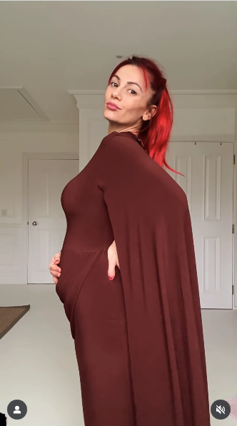 Dianne Buswell in a red dress