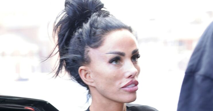 Katie Price looking in front